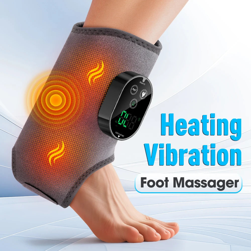 Heated Vibration Ankle and Foot Massager for Pain Relief and Recovery