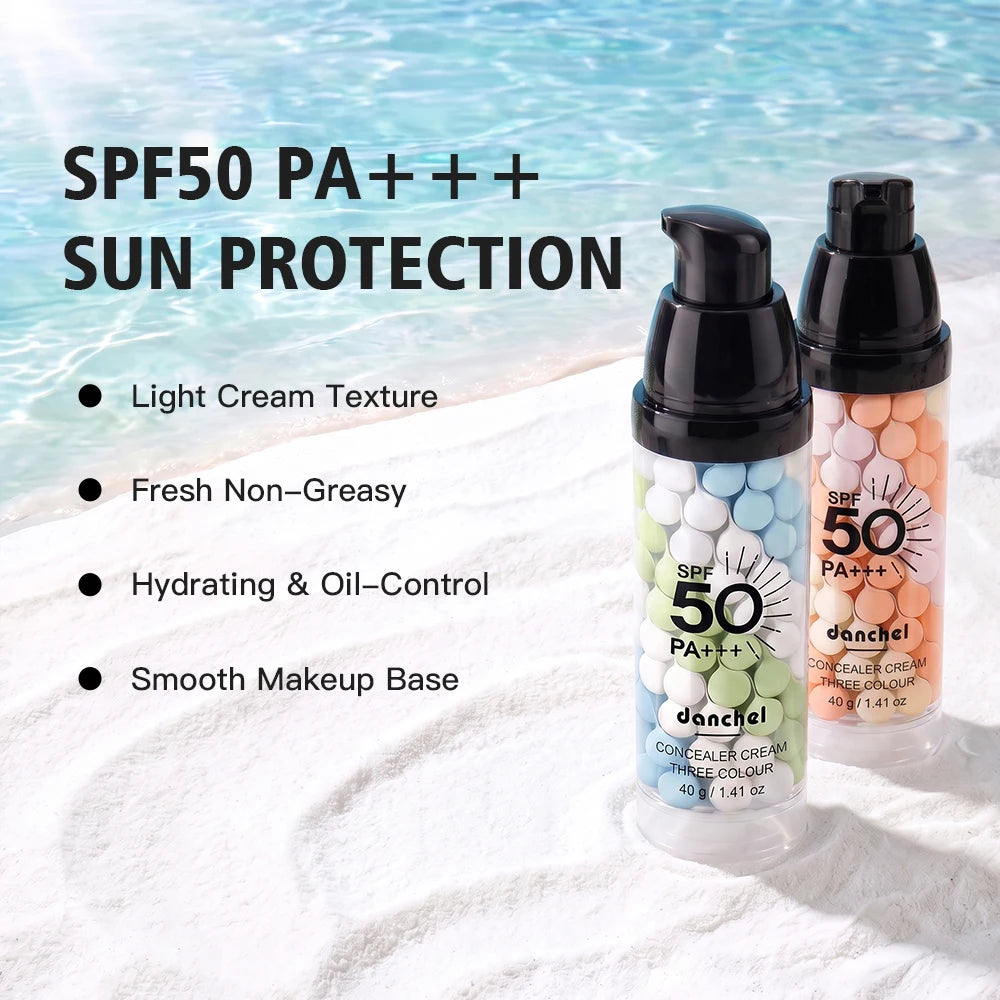 3-Color Correcting Concealer and Makeup Primer with SPF 50 - 9
