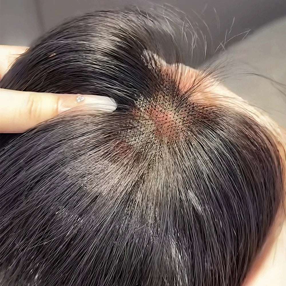 Natural Middle Part Clip-In Hair Topper for Volume - 12