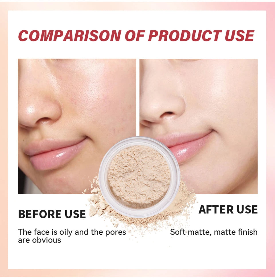 Matte Oil-Control Loose Setting Powder for Flawless Long-Lasting Makeup