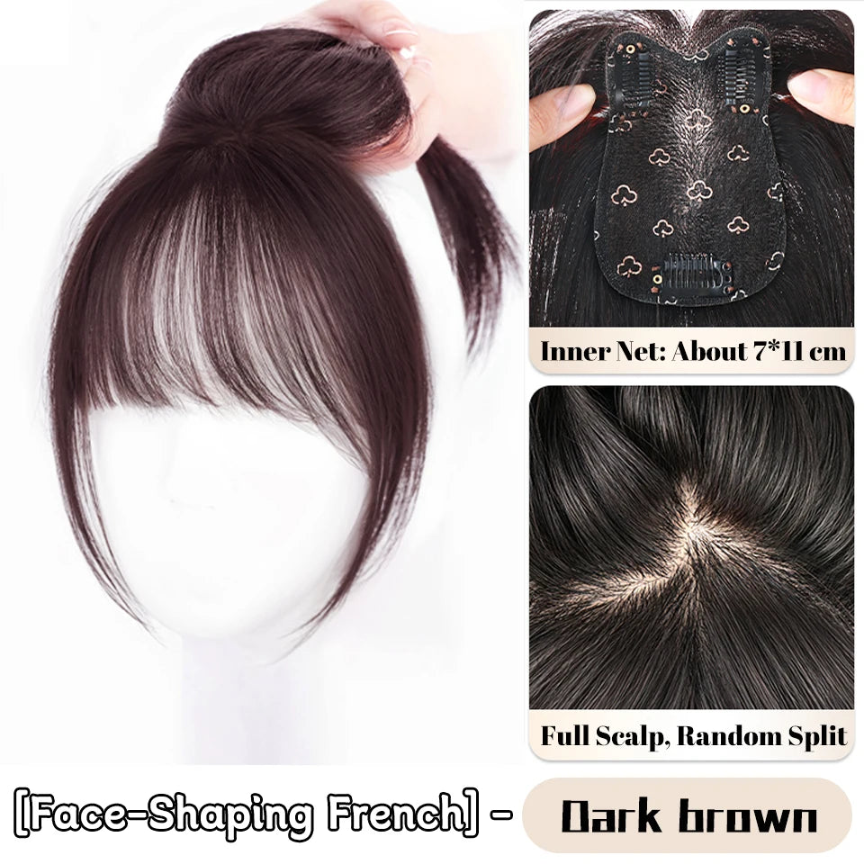 Clip-In Middle Part Hair Fringe Extension