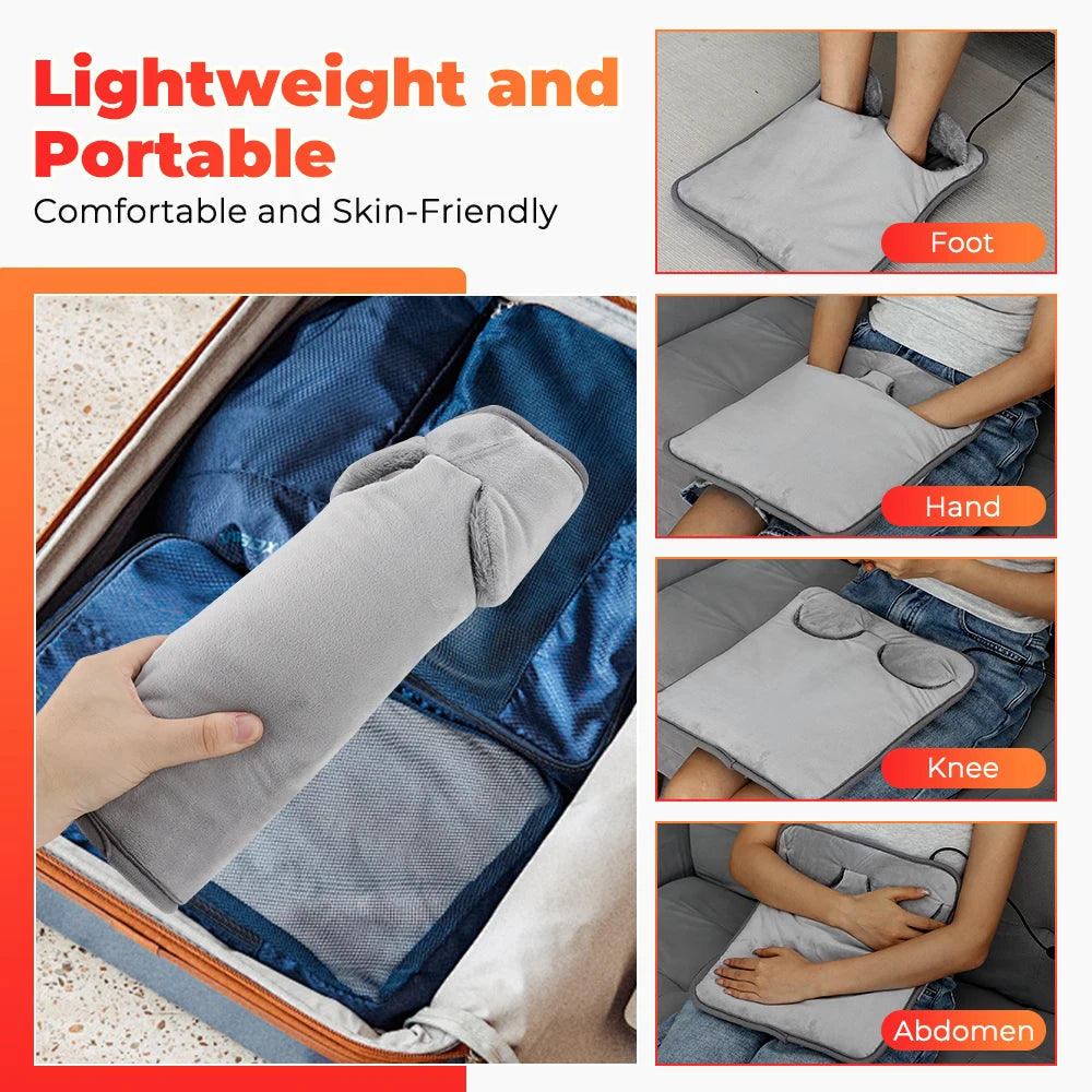 Electric Heated Foot Warmer with Adjustable Temperature and Timer