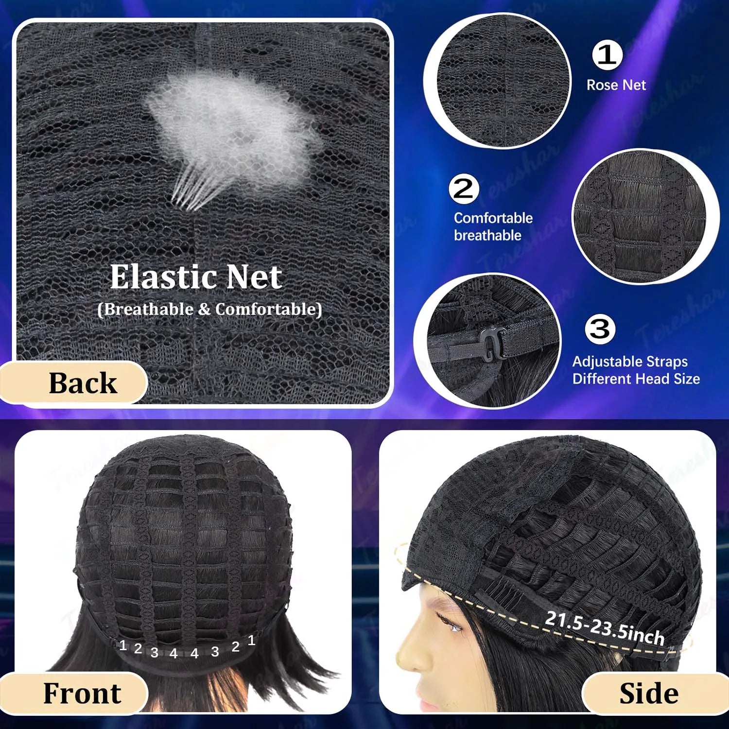 Short Straight Black Costume Wig for Men and Cosplay Characters - 6