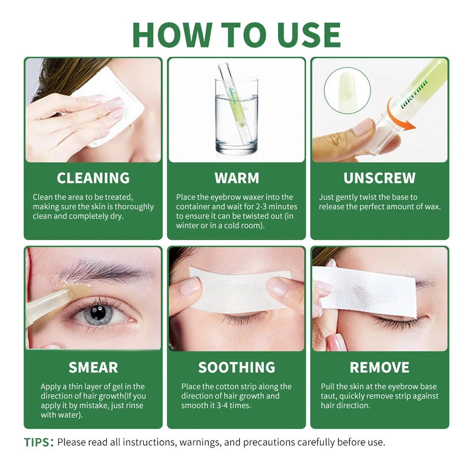 Precision Eyebrow Wax Wand for Easy At-Home Hair Removal - 15