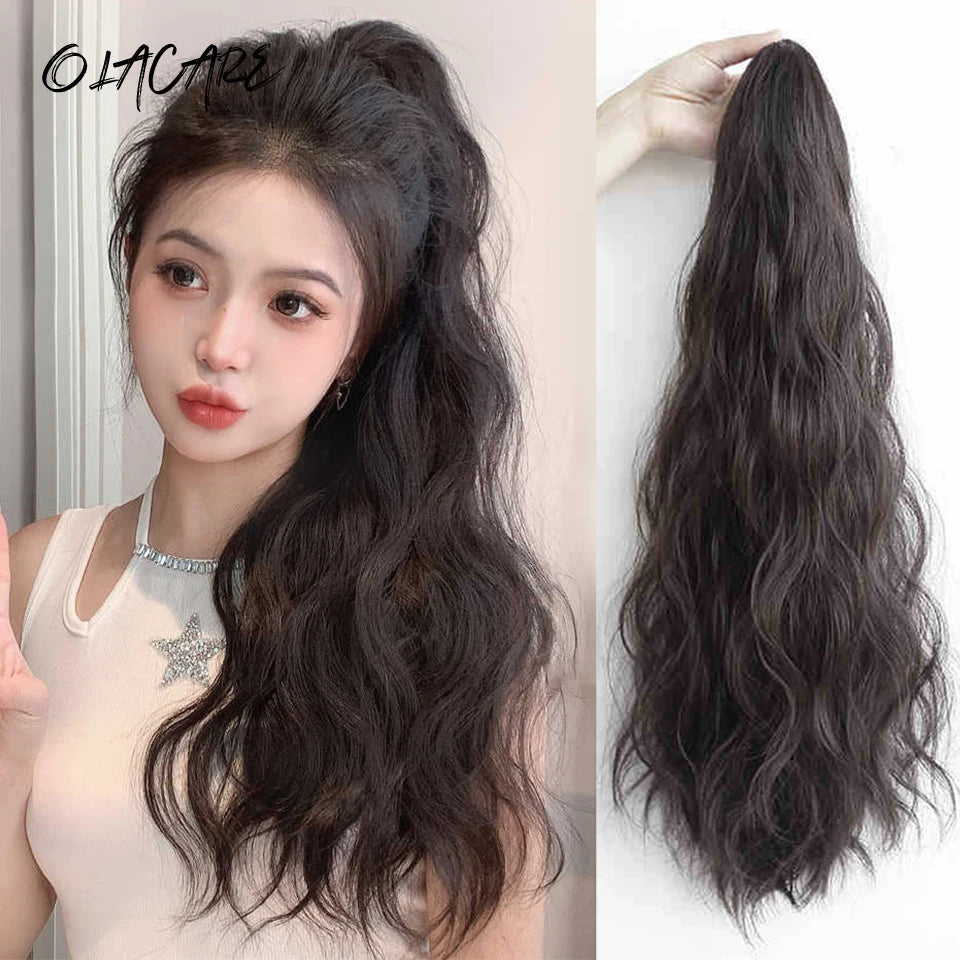 Long Wavy Claw Clip Ponytail Extension