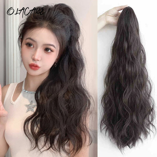 Long Wavy Claw Clip Ponytail Extension
