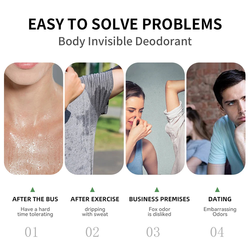 Long-Lasting Invisible Body Deodorant Cream for All-Day Freshness
