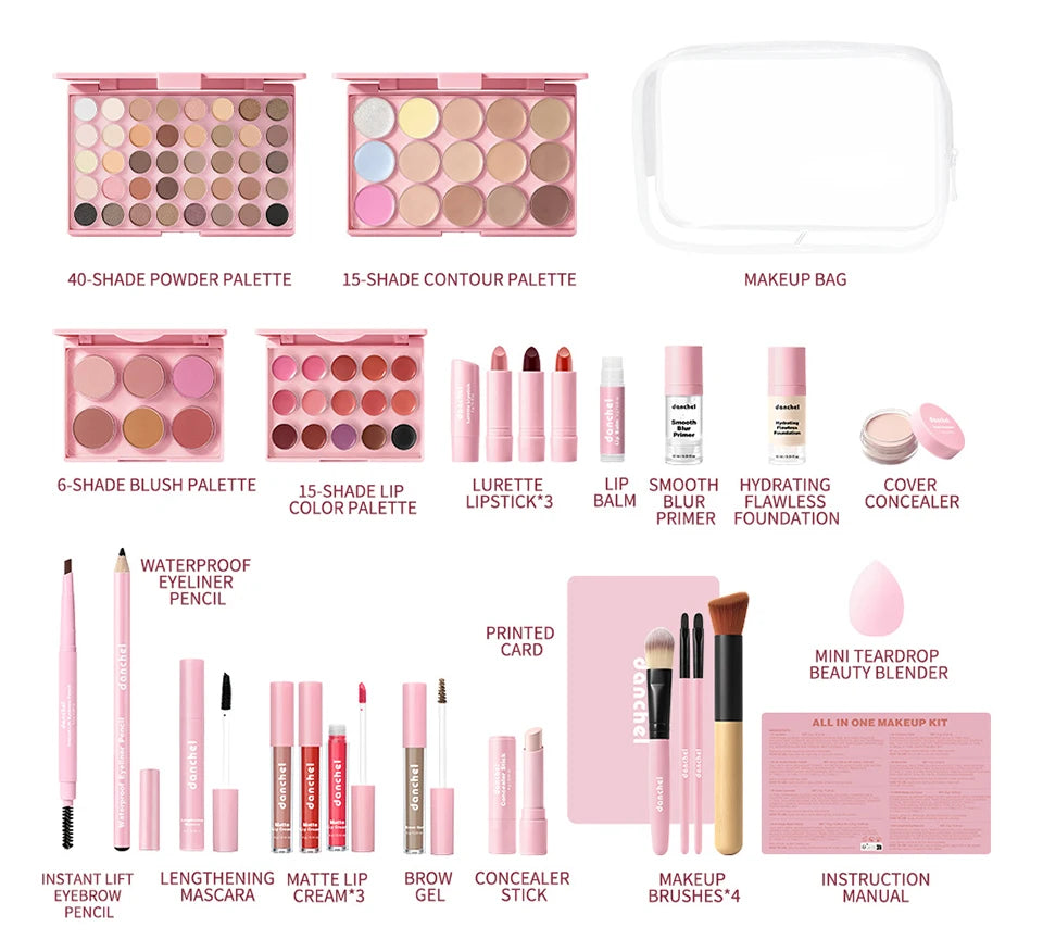 All-in-One Professional Makeup Kit with Full Cosmetic Essentials - 8