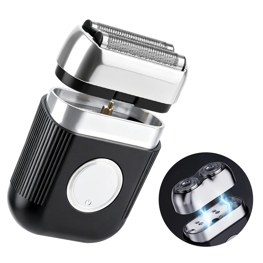 Portable Electric Foil Shaver with Floating Blades for Men