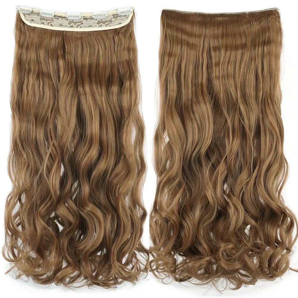 Wavy Clip-In Synthetic Hair Extensions for Instant Volume - 20