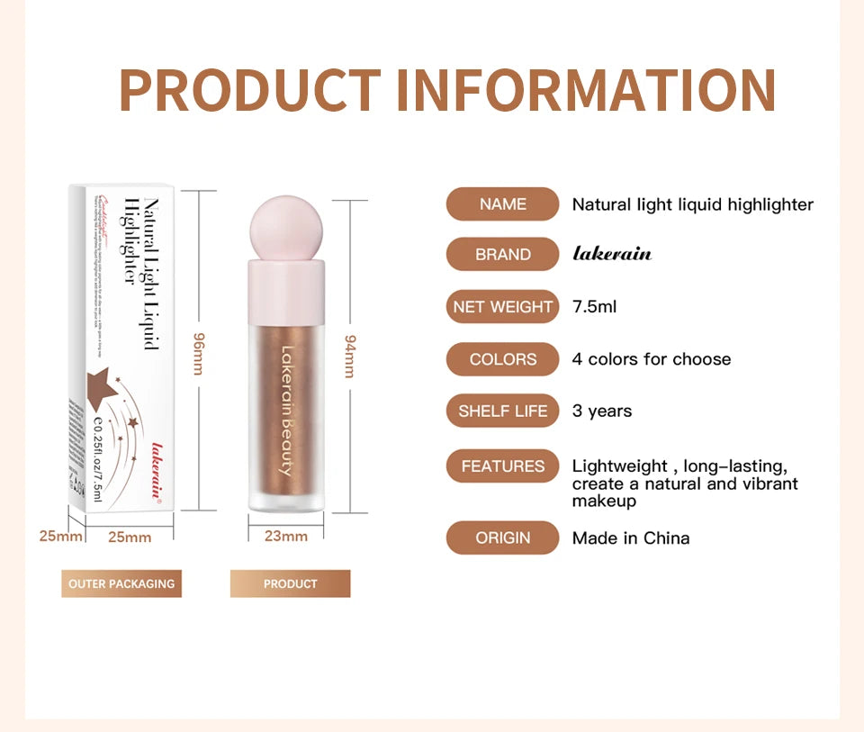 Liquid Highlighter for Radiant Glow and Natural Brightened Skin Finish - 20