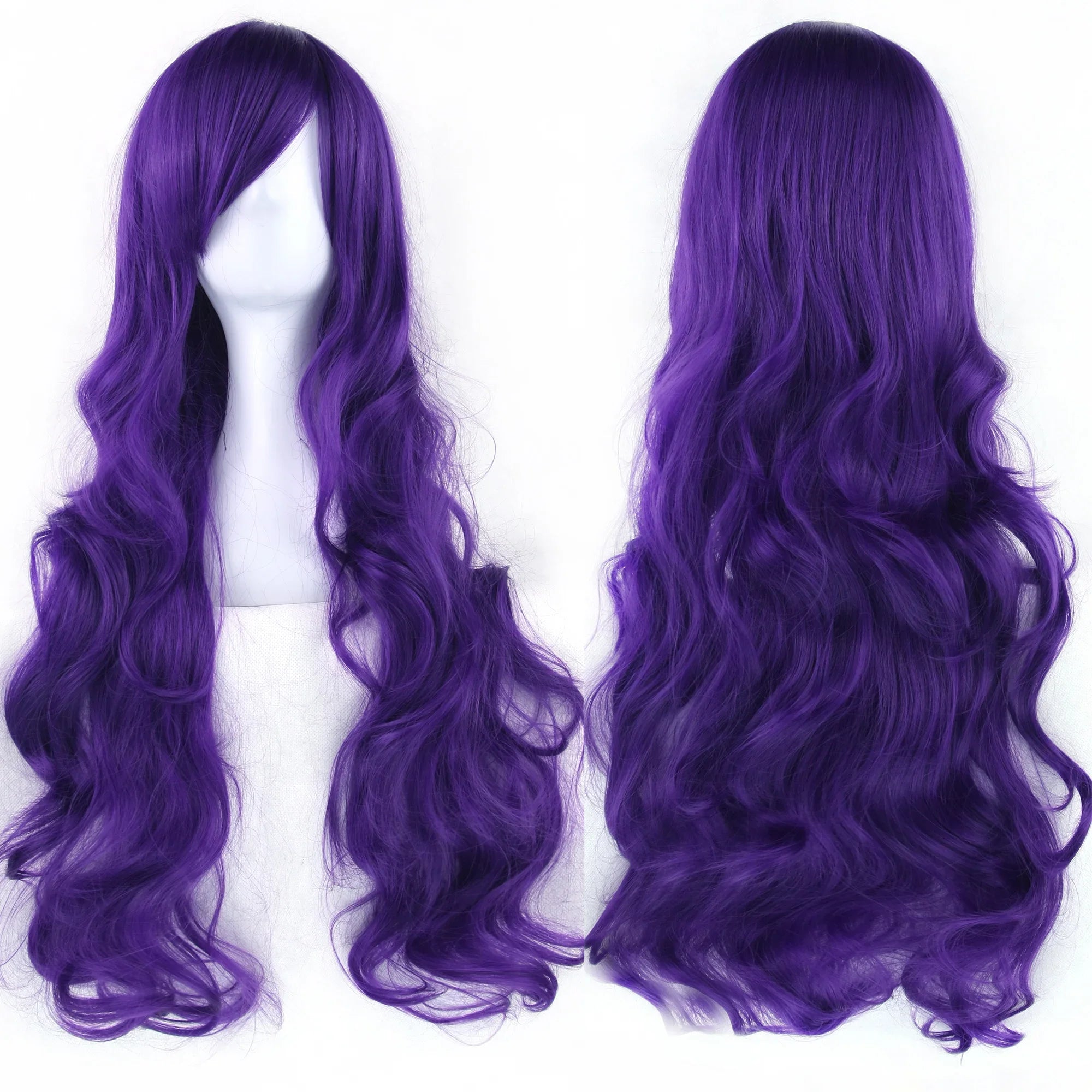 Long Curly Heat-Resistant Synthetic Cosplay Wig for Costume Parties - 8
