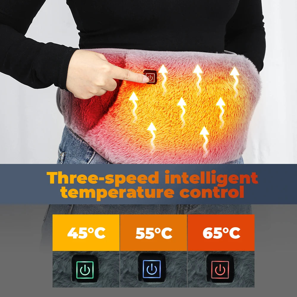 USB Electric Graphene Heated Waist Belt with Hand Warmer Pocket - 9