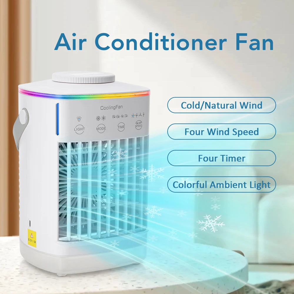 Portable Desktop Air Cooler and Humidifier with Misting Fan for Home - 1