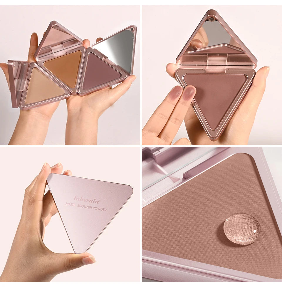 Long-Lasting Matte Bronzer Powder for Smooth Face Contouring