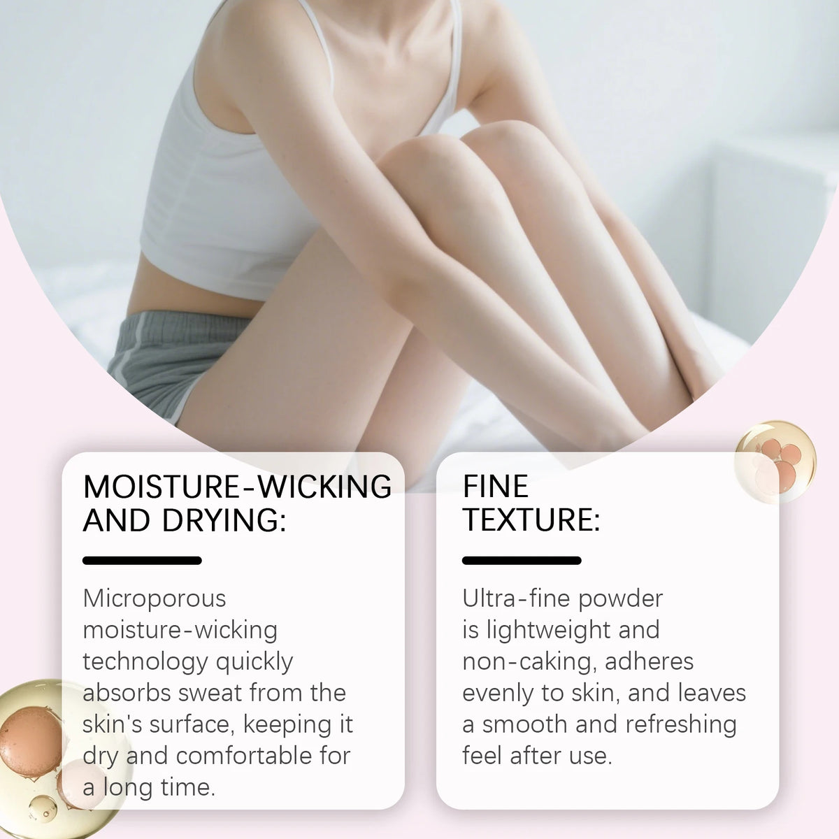 Cooling Sweat-Absorbent Full Body Comfort Powder for Daily Skin Freshness