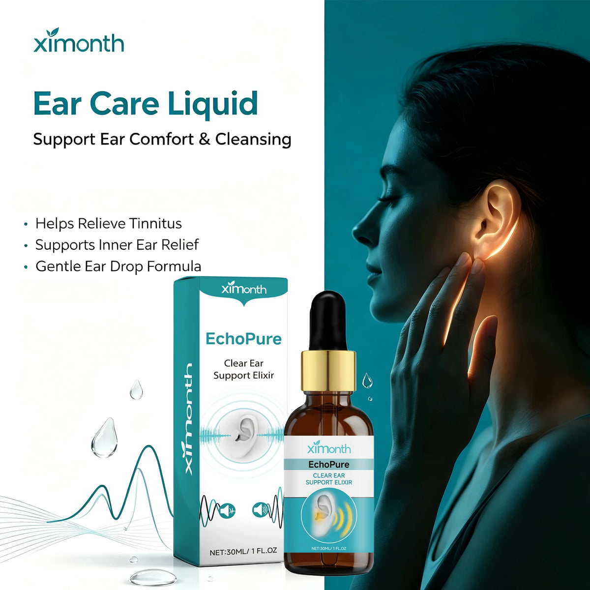 Natural Ear Wax Removal Drops for Tinnitus Relief and Ear Canal Cleaning
