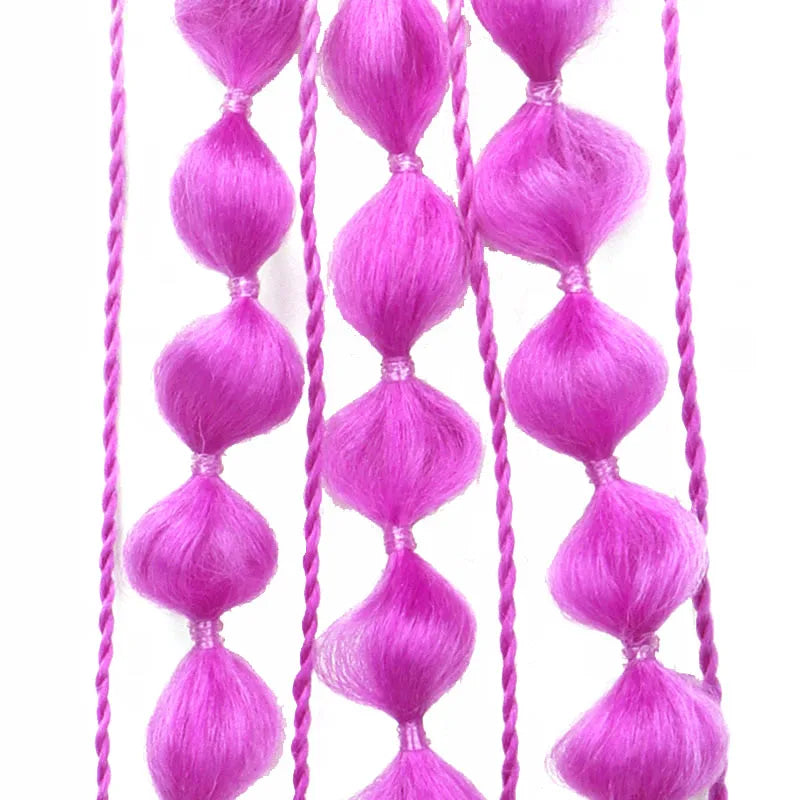 Colorful Bubble Braid Ponytail Extension for Women - 8