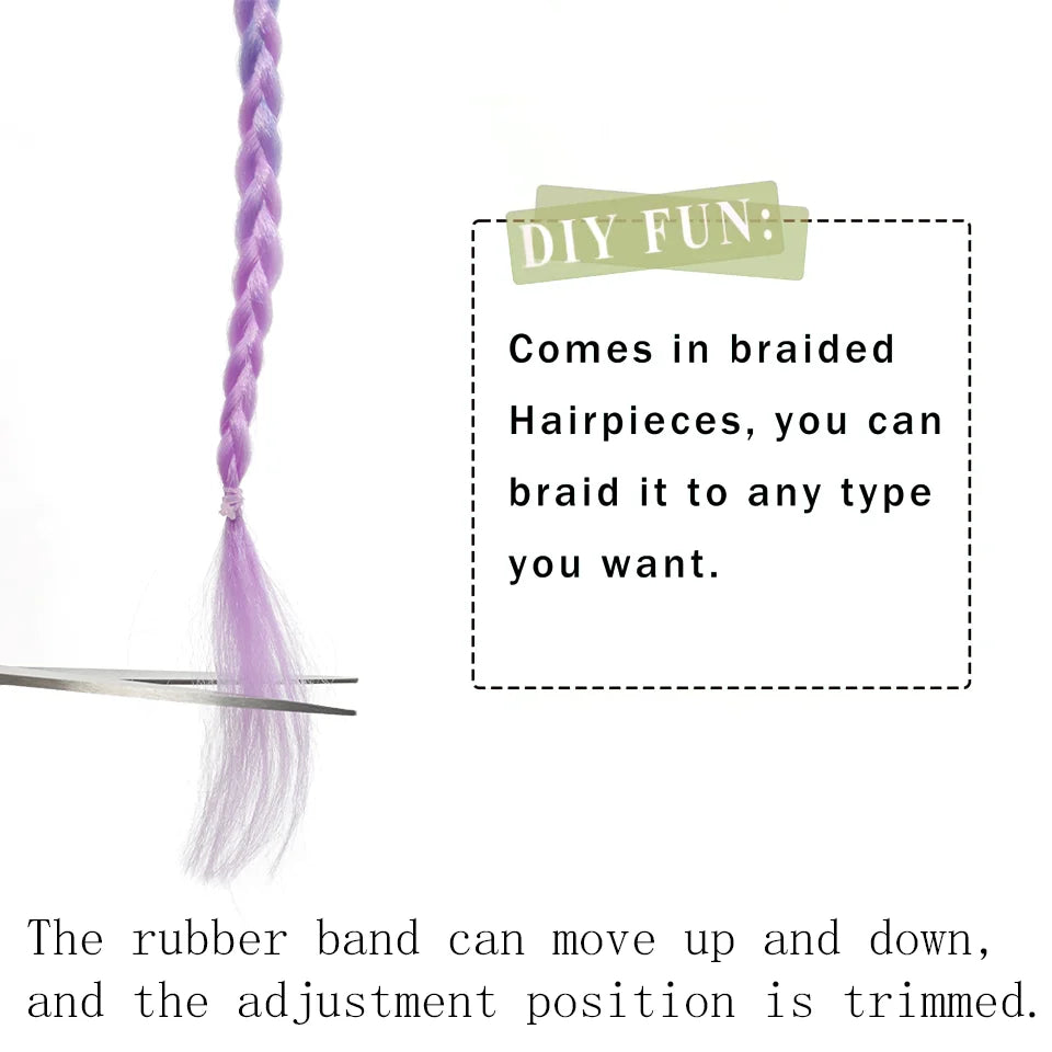 24-Inch Clip-In Braided Hair Extensions for Daily and Party Looks