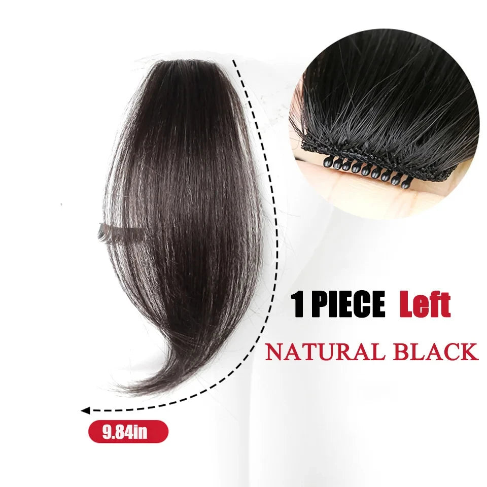 Clip-In Synthetic Hair Side Bangs for Instant Volume - 16