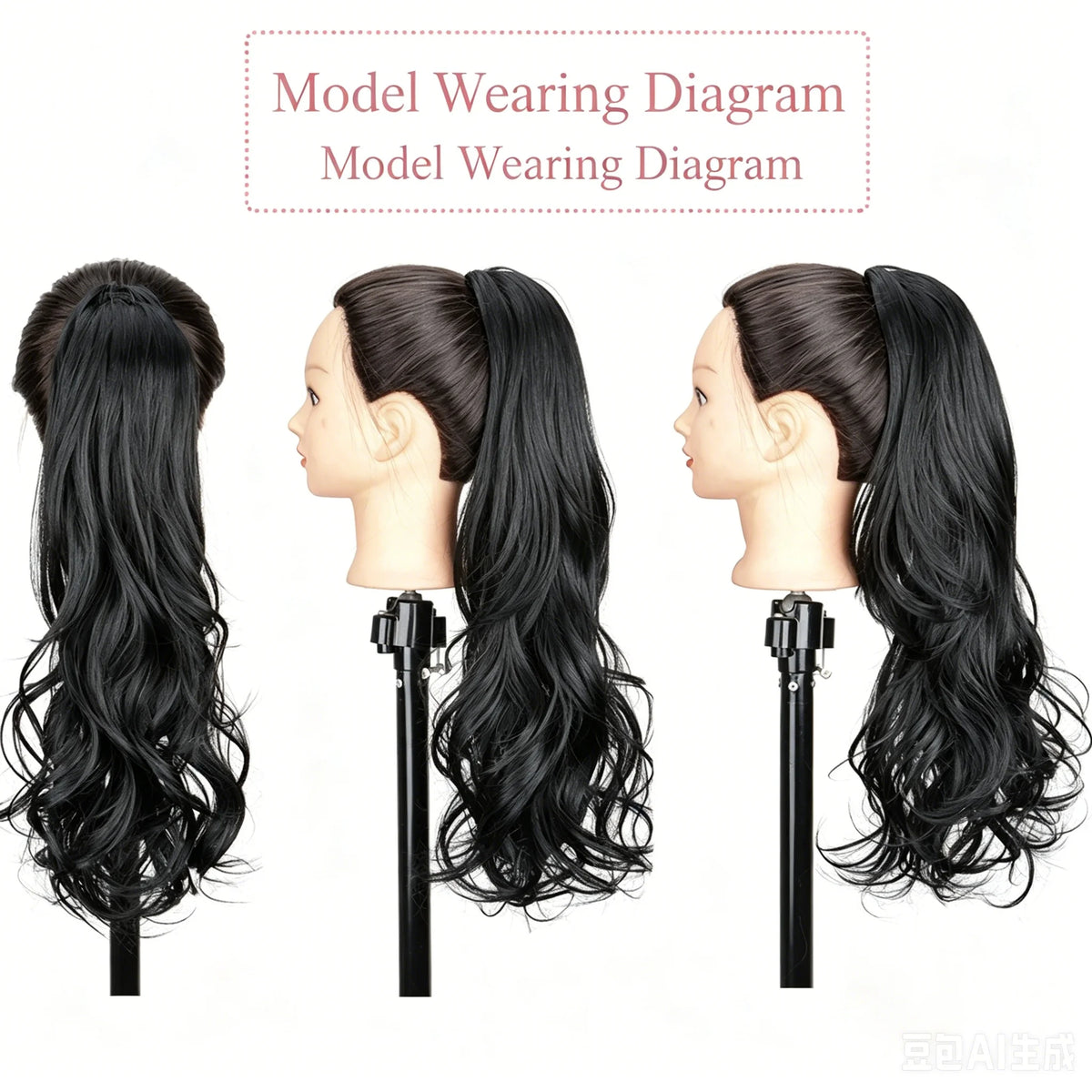 22-Inch Wavy Drawstring Ponytail Extension