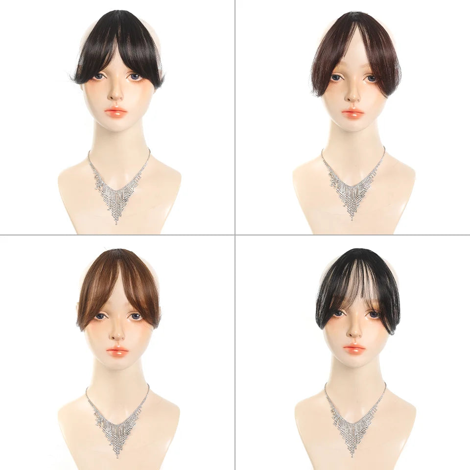 Clip-In Synthetic Hair Bangs for Women with Natural Side Fringes - 6