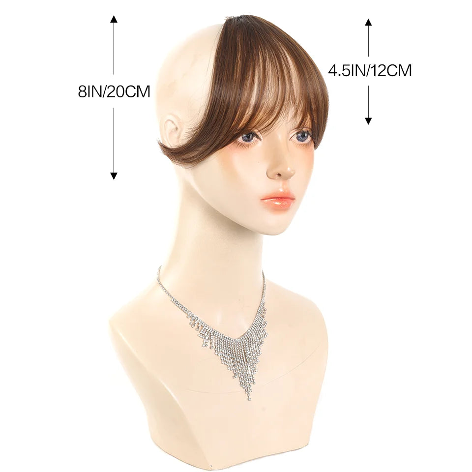 Clip-In Synthetic Hair Bangs for Women with Natural Side Fringes - 4