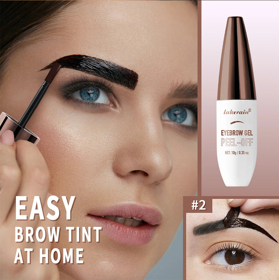 Waterproof Peel-Off Eyebrow Tint Gel for Long-Lasting Natural Brows - 10