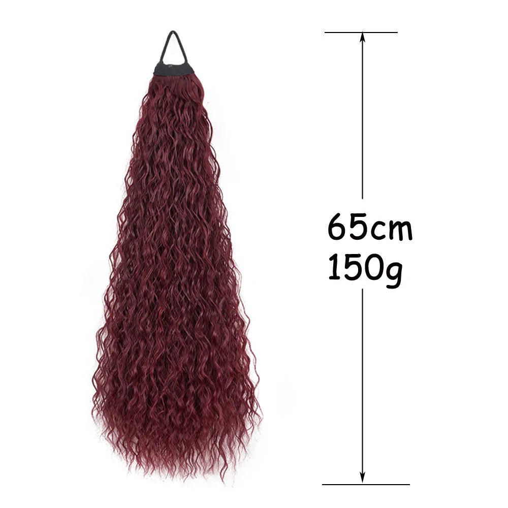 Long Wavy Curly Ponytail Hair Extension for Daily Voluminous Styles