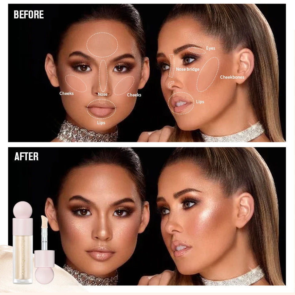Liquid Highlighter for Radiant Glow and Natural Brightened Skin Finish