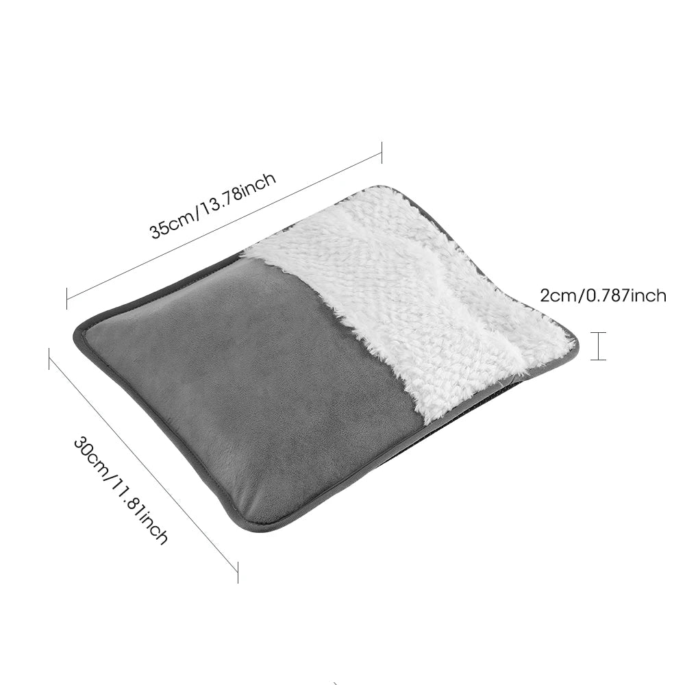 USB Heated Foot Warmer Mat for Office and Home Desk Use - 15