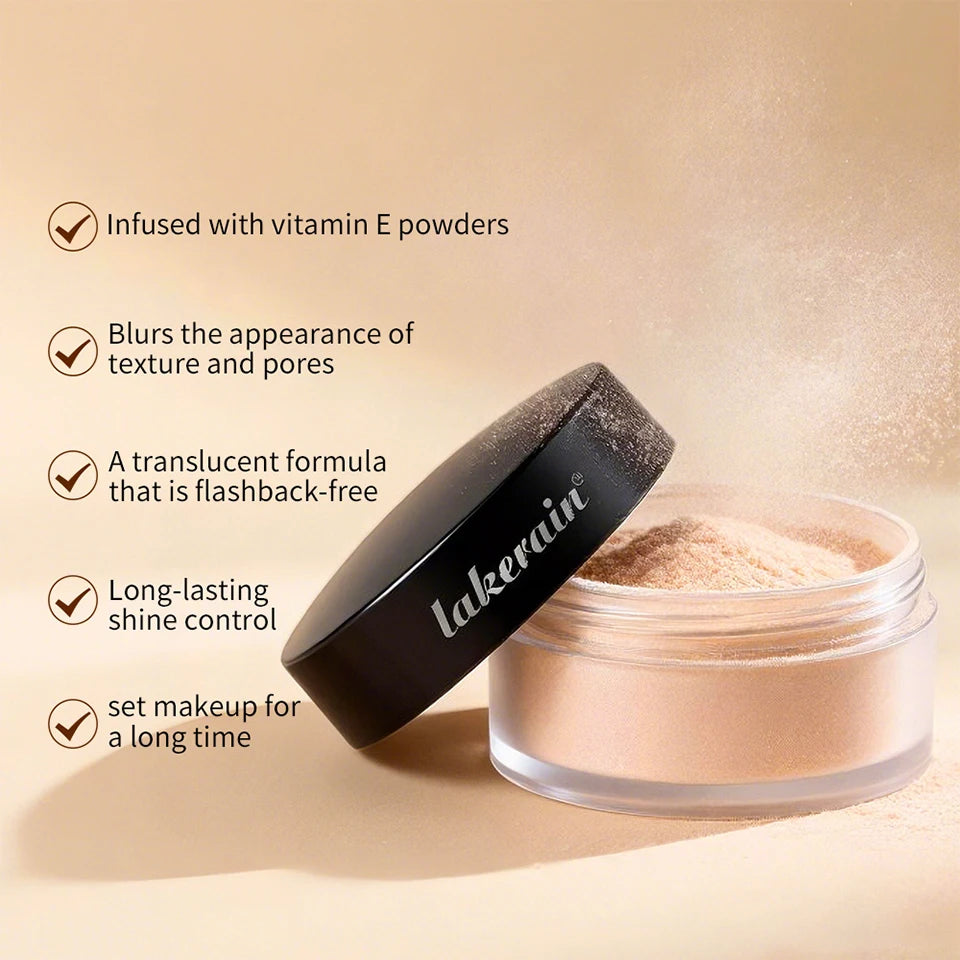 Translucent Loose Setting Powder for Flawless Matte Makeup Finish