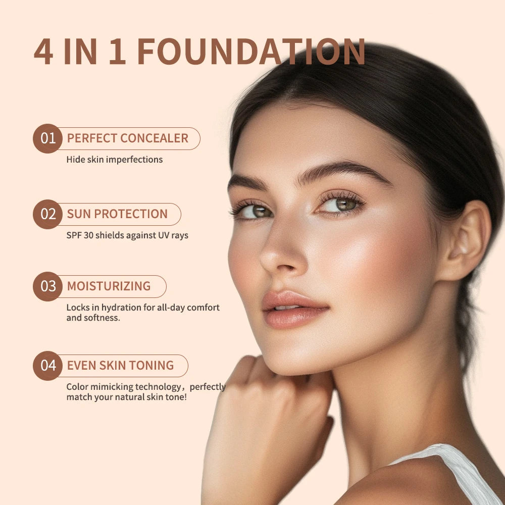4-in-1 Color Changing Moisturizing Foundation with SPF 30+