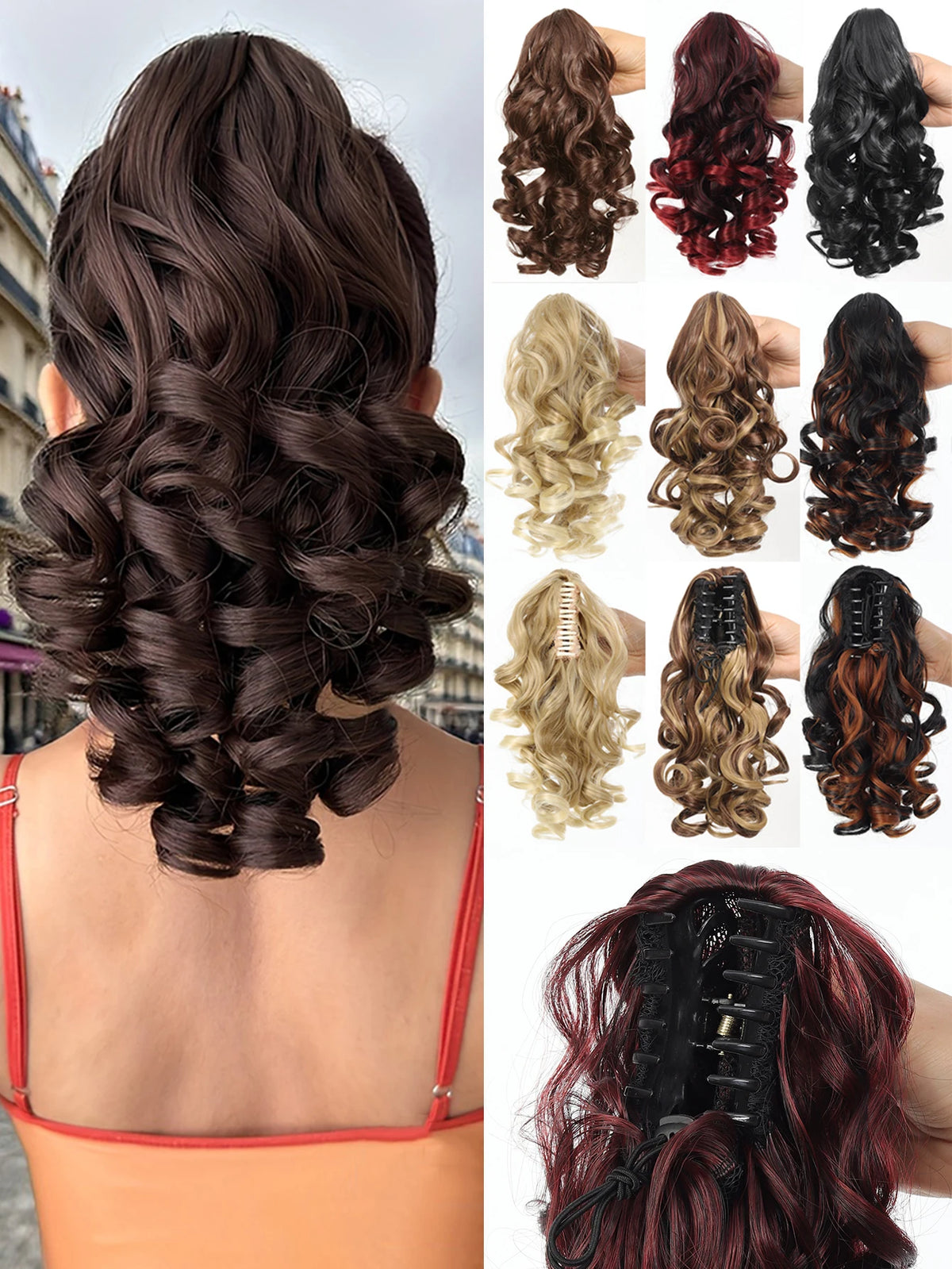 12-Inch Curly Claw Clip Ponytail Extension
