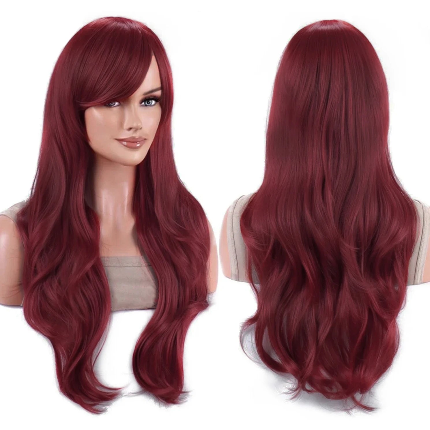 Long Wavy Black Cosplay Wig for Halloween and Costume Parties - 3