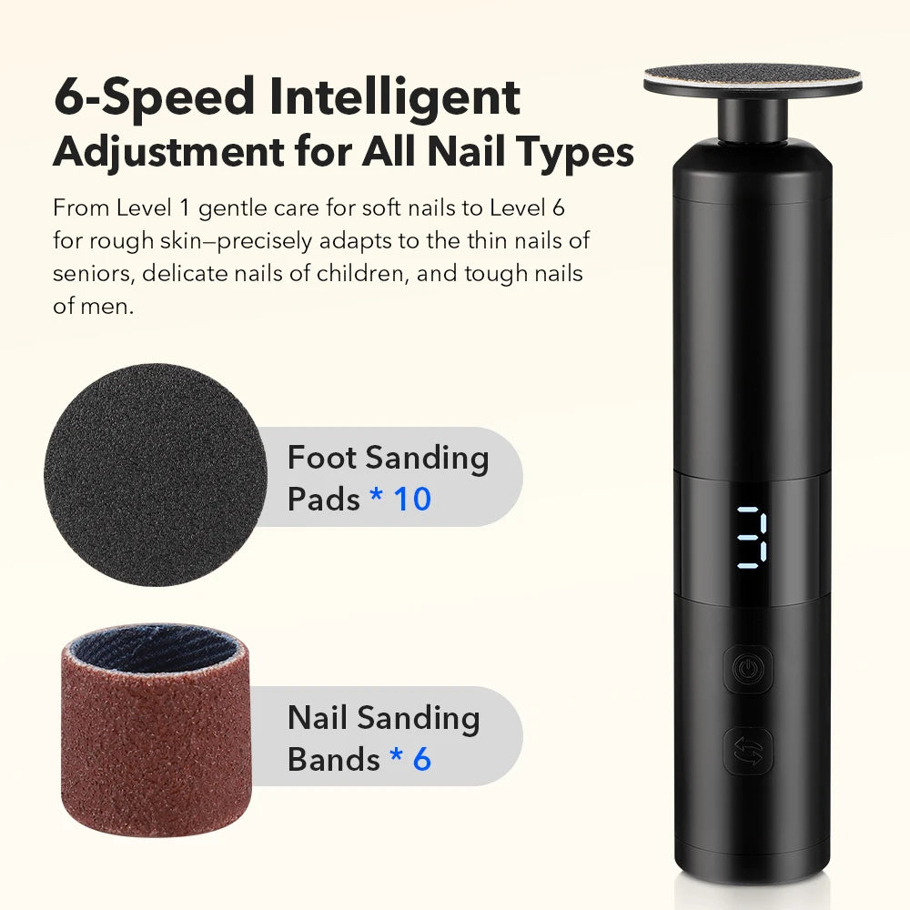 Rechargeable Electric Callus Remover and Pedicure Tool for Smooth Heels - 9