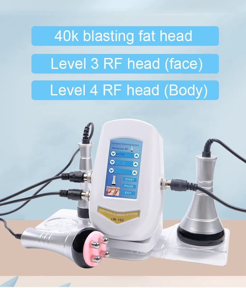 Professional 40K Ultrasonic Cavitation Body Shaping & Skin Tightening Unit - 12