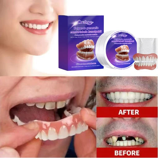 Flexible Silicone Dentures for Natural Looking Smile and Comfort Fit - 1