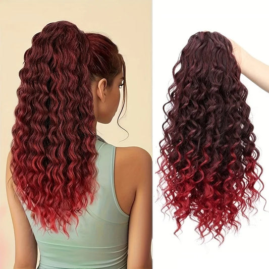 18-Inch Kinky Curly Drawstring Ponytail Hair Extension