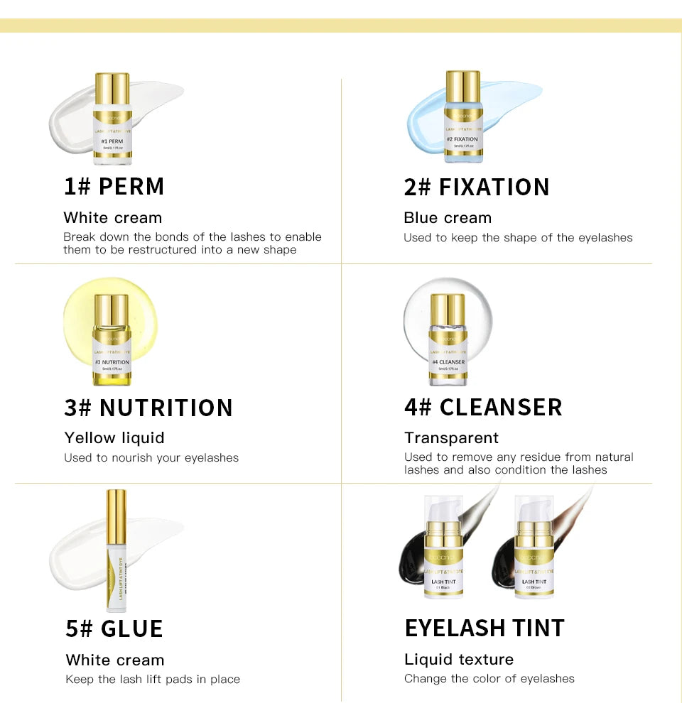 Professional Brow Lamination and Tinting Kit for Perfect Eyebrows