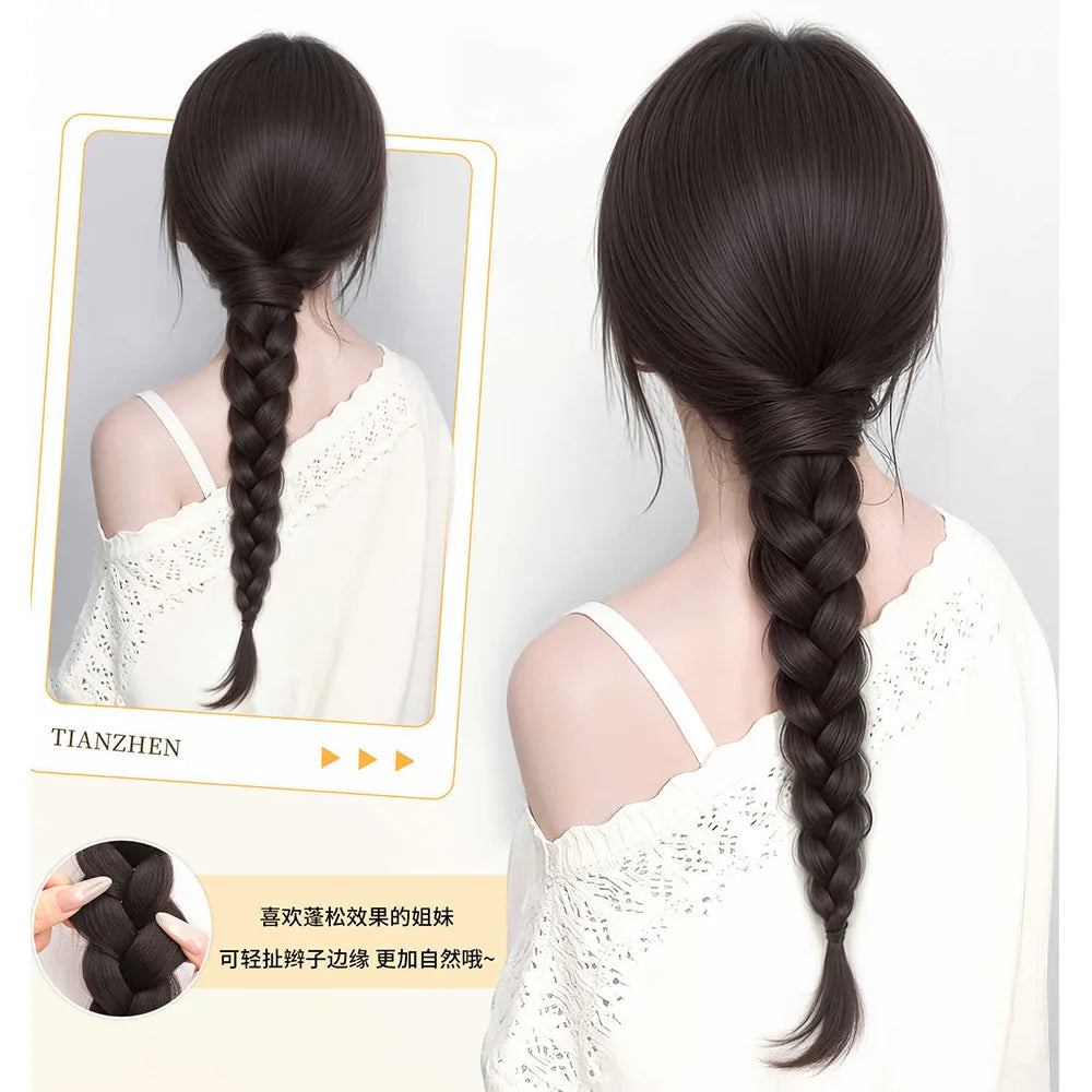 20-Inch Braided Ponytail Extension for Effortless Hairstyles - 12