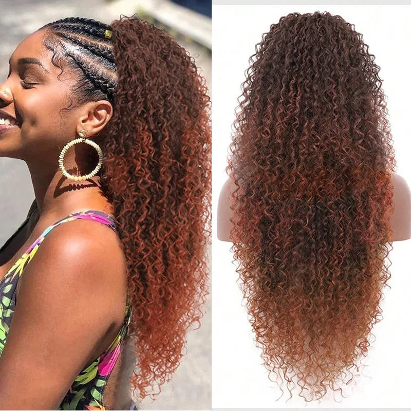 Afro Kinky Curly Drawstring Ponytail Extension - 9