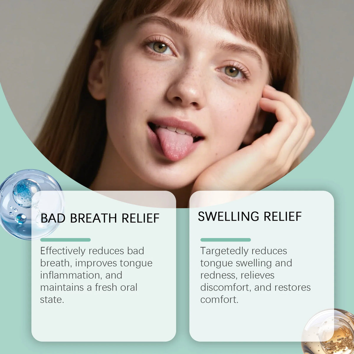 Refreshing Tongue Repair Spray for Oral Hygiene and Bad Breath Relief