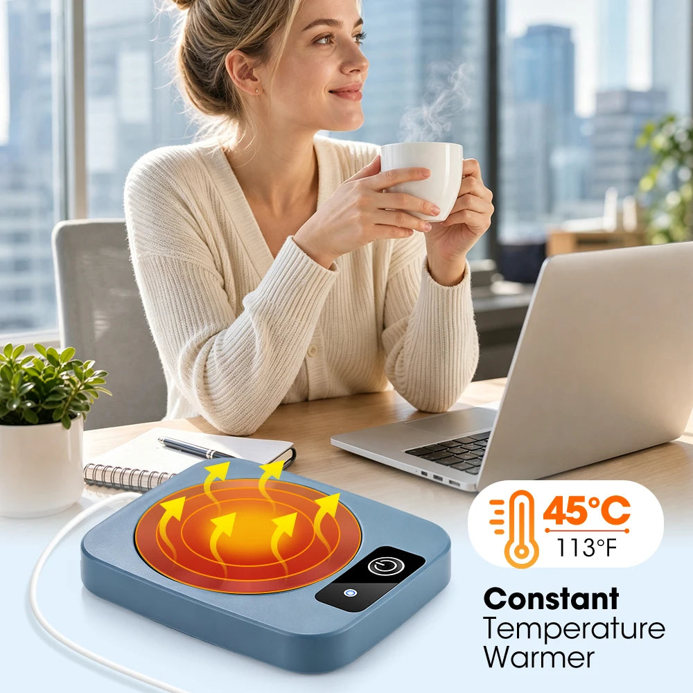 Electric Mug Warmer Coaster for Home and Office Hot Beverage Heating - 1