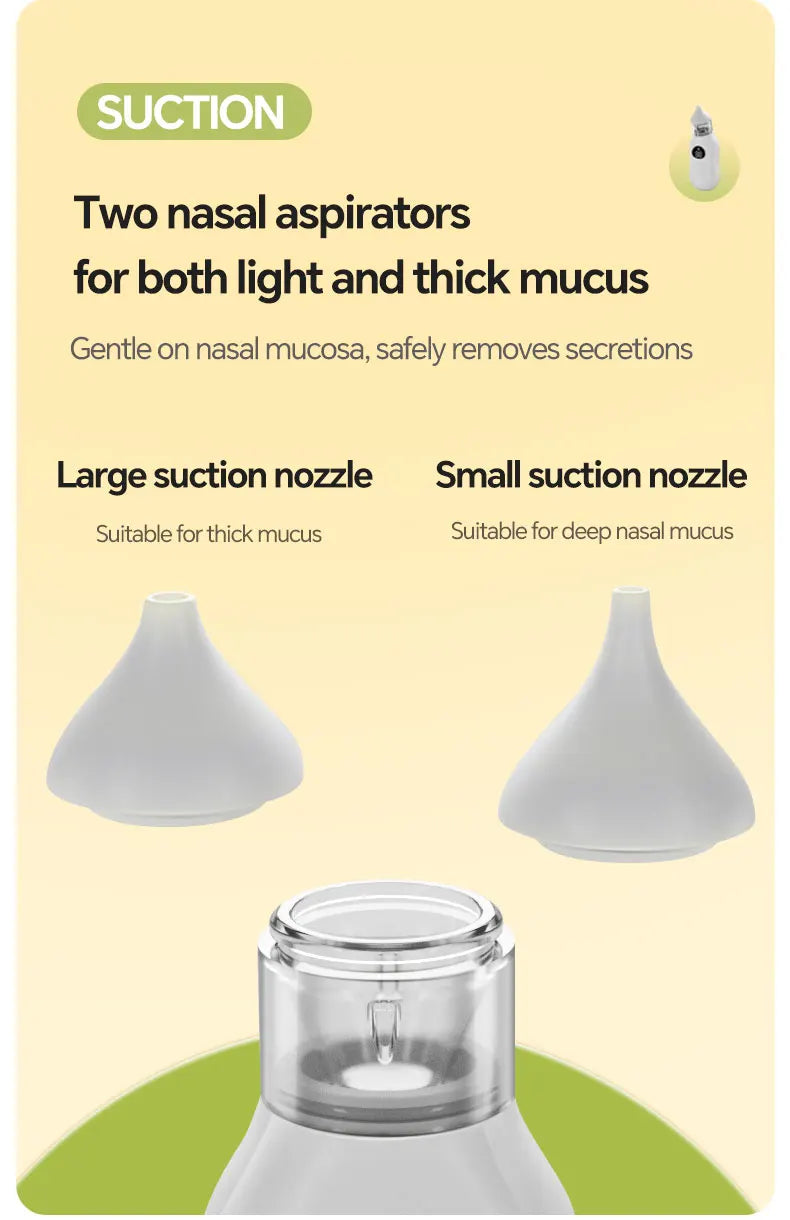 Electric Baby Nasal Aspirator with 9 Suction Levels for Newborns - 8