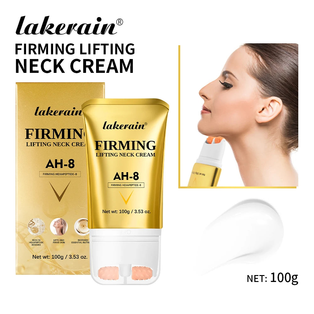 Firming and Lifting Neck Cream with Roller Applicator for Smooth Skin