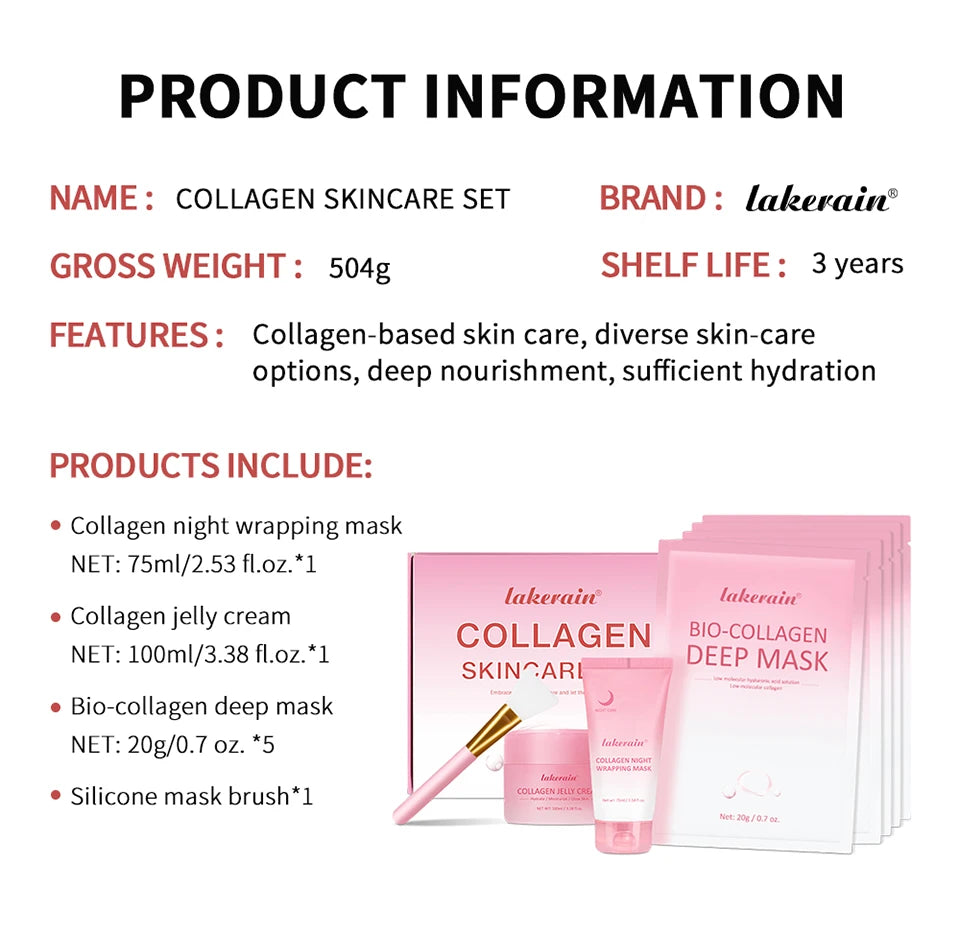 Collagen Skincare Set for Deep Hydration and Radiant Skin Repair - 17