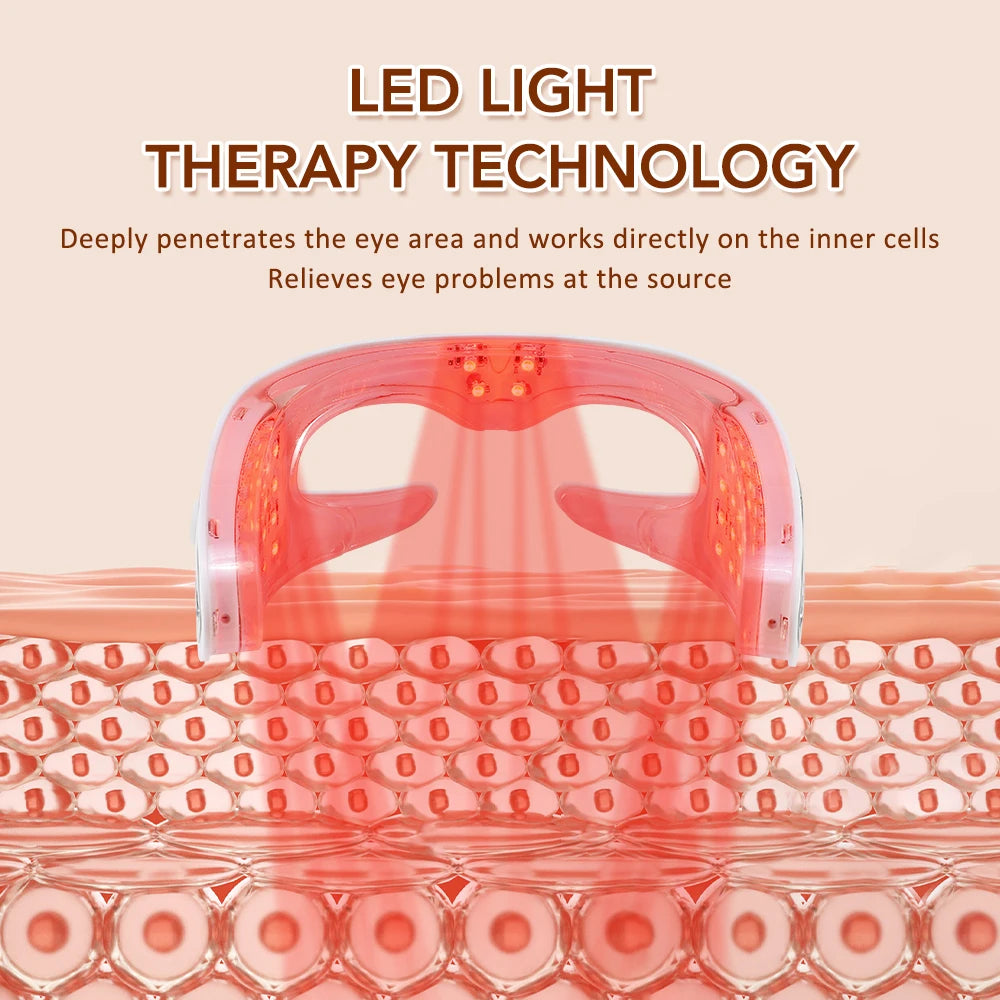 3D LED Red Light Therapy Eye Massager for Fatigue and Dark Circles - 9