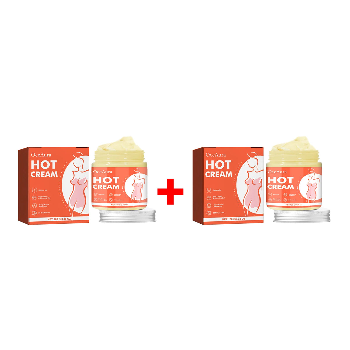 Anti-Cellulite Hot Massage Cream for Body Slimming and Skin Tightening