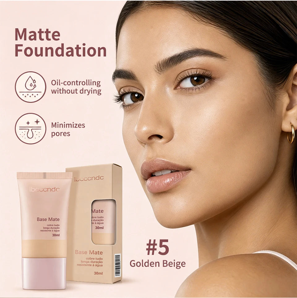 Waterproof Matte Liquid Foundation for Flawless Long-Lasting Natural Coverage